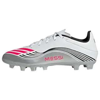 adidas Unisex F50 Messi Club Fußballstiefel, Cloud White/Lucid Red/Silber, Größe 44 2/3 EU