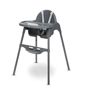 Bebeconfort Meely 2-in-1 Hochstuhl für Babys, verstellbar, leicht, einfach zu reinigen, Dark Grey