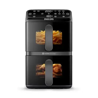 Philips Airfryer 4000 Serie Heißluftfritteuse, Schwarz/Grau, 10 L