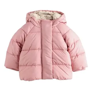 NEXT Baby Mädchen Wattierte Baby-Jacke mit Kapuze Rosa