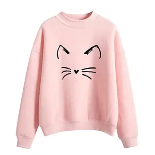 Damen Sweatshirtjacke ohne Kapuze, Braun, Langarm, für Mädchen, 134