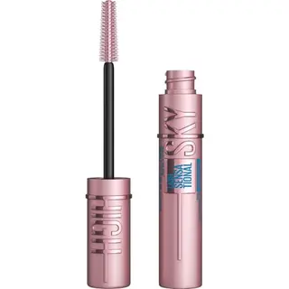 Maybelline Sky High Waterproof Mascara für Länge & Volumen, wasserfest, mit Flex-Bürste & Bambusextrakt, schwarz