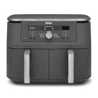 Ninja Dual Zone Heißluftfritteuse 9,5L, 6-in-1, Metallic Grau