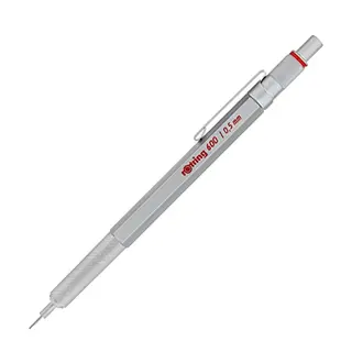 rOtring 600 Druckbleistift 0,5 mm - Silber, Ergonomisches Vollmetallgehäuse