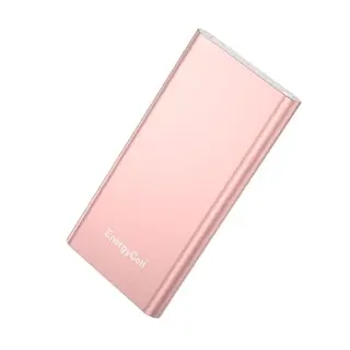 Power Bank 12000mAh Tragbares Ladegerät für iPhone, iPad, Galaxy S25, Huawei - Rosa