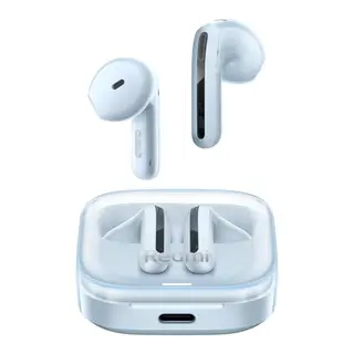 XIAOMI Redmi Buds 6 Active – In-Ear Bluetooth-Kopfhörer, 30h Akku, IPX4, Rauschunterdrückung, Transparent Blau