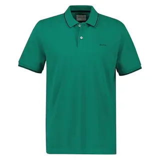 Gant Herren Poloshirt - Kurzarm, Logo, Uni Grün (Deep Green) 4XL