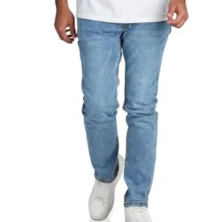 DENIMFY Herren Stretch Jeans Straight Fit - Baumwolle Blau w36, Größe: 36W/36L