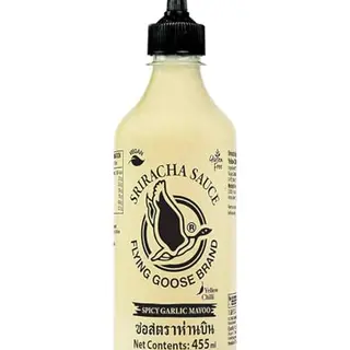 Flying Goose Sriracha Mayonnaise, Knoblauch & Gelbe Chilis, süß & scharf, 455 ml, vegan & glutenfrei