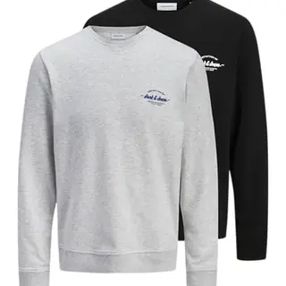 JACK & JONES Sweatshirt 2er-Pack, Crew Neck