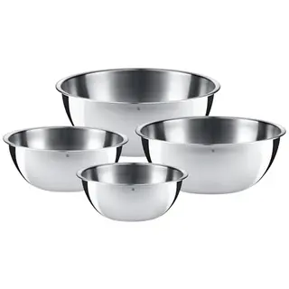 WMF Gourmet Schüsselset 4-teilig, stapelbare Edelstahl-Schüsseln für die Küche