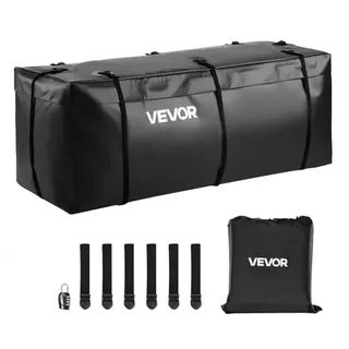 VEVOR Gepäckträgertasche für Anhängerkupplung, wasserdichtes 840D-PVC, 0,453 m³, geeignet für Lkw, PKW, SUVs, Vans, Schwarz