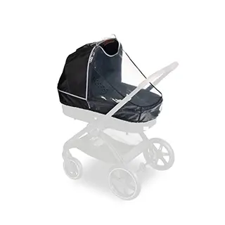 Hauck Universal Babywannen Kinderwagen Regenschutz mit Reflektierender Umrandung, Belüftungsfenster und Kordelzug (Transparent)