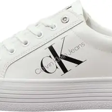 Calvin Klein Damen Flatform Sneaker, Weiß, Größe 37
