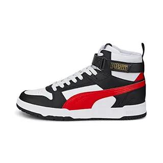 PUMA RBD Game Sneaker Unisex, Weiß/Rot/Schwarz, Größe 36 EU