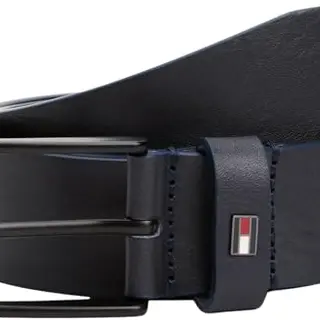Tommy Hilfiger Herren Gürtel Layton, 3,5 cm, Blau, 95 cm