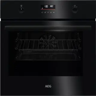 AEG Einbaubackofen Serie 5 – Ringheißluft – Pyrolyse-Selbstreinigung – 25 Automatikprogramme – LED-Touchdisplay – Schwarz