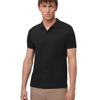 DANISH ENDURANCE Poloshirt Herren kurzärmelig aus Bio-Baumwolle, Schwarz, 3XL