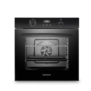 Respekta Einbaubackofen, 73L, 10 Heizarten, LED-Timer, Touch-Control, versenkbare Knöpfe, A+, schwarz