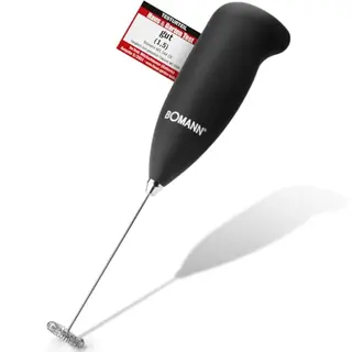 Bomann® elektrischer Milchaufschäumer - Schneller Milchschaum, Soft-Touch-Gehäuse, Edelstahl-Schaumschläger