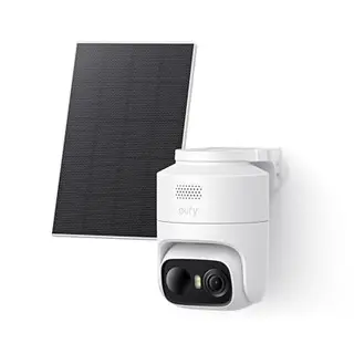 eufyCam C37 kabellose 2K Outdoor-Kamera mit 360° KI-Tracking, Solar, Gesichtserkennung & Farbnachtsicht