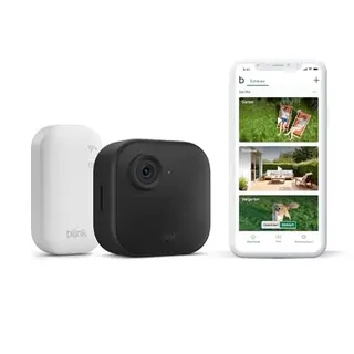 Blink-Kamera Outdoor 4 – Kabellose HD-Sicherheitskamera, 2 Jahre Batterielaufzeit, mit Alexa, IP65, 1-Kamera-System