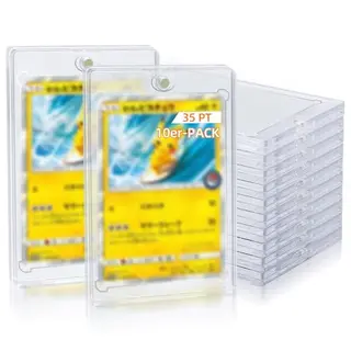 Tolesum 10 Stück Magnetische Sammelkartenhüllen UV-Schutz Kunststoff Kartenhalter Transparant für Yugioh, Magic, MTG, Sportkarten