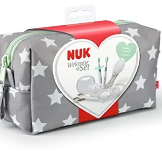 NUK Babypflege Set | Erstausstattung für Neugeborene | 7 Produkte in einer schönen Tasche