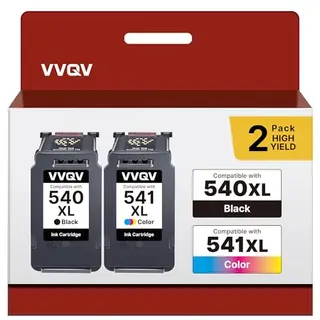 VVQV Druckerpatronen Multipack für Canon TS5150, MG3650, TS5151, MG3600, TS5100, MX475, 540XL/541XL, Schwarz & Farbe