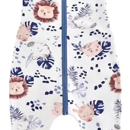 Chilsuessy Baby Schlafsack 1.5 Tog - 100% Baumwolle, Mit Füßen, Zebra, 90cm für Babys von 95-105cm