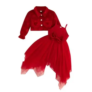 Winmany Baby Mädchen Tutu Kleid Weihnachten Rot/Grün Langarm