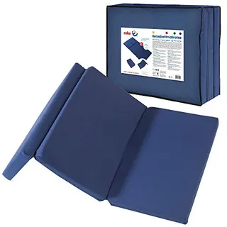 roba Reisebettmatratze – Faltbare Baby Matratze für Reisebett 60 x 120 cm, blauer Bezug, inklusive Tragetasche