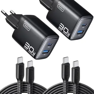 INIU 30W USB C Ladegerät 2-Pack - Schnellladegerät für iPhone 17/16, iPad Pro, MacBook Air, Galaxy S25/S24/S23 Ultra