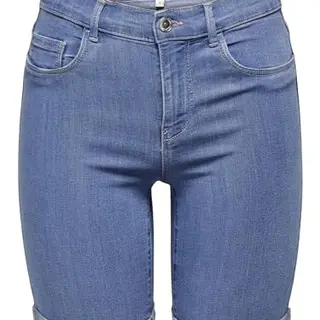 Onlrain Life Mid Long Denim Shorts