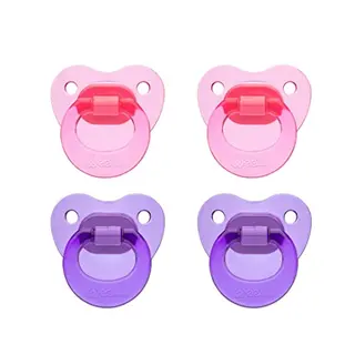Wee Baby Babyschnuller (4er-Pack) | Langlebiger kieferorthopädischer Silikonsauger für gesunde Zähne