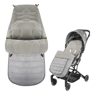 Rppiup Winter Fußsack für Kinderwagen, Universal, Wasserdicht & Warm (Grau)