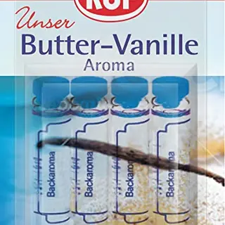 RUF Backaroma Butter-Vanille, 4 Fläschchen, für Plätzchen, Torten & Waffeln, glutenfrei & vegan