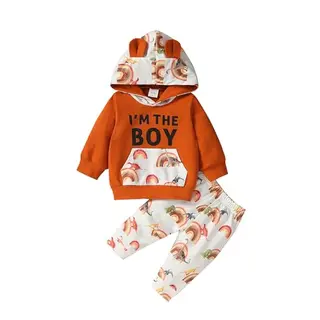 Borlai Baby Jungen Outfit Langarm Hoodie & Dinosaurier Hosen Set