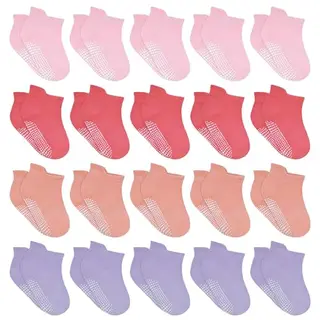 HYCLES Stoppersocken für Kinder - Rutschfeste Socken für Jungen und Mädchen (6-12 Monate) - 20 Paar