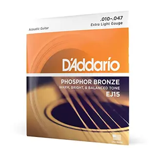 D'Addario EJ15 Akustikgitarren-Saiten, Extra Light, 10-47