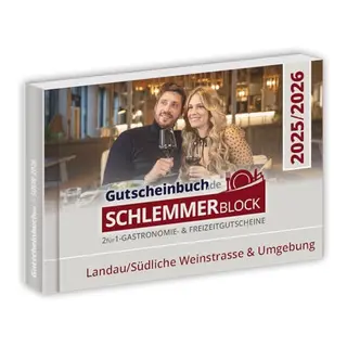 Gutscheinbuch.de Schlemmerblock Landau & Umgebung 2025/2026 mit Guthabencode für Mobile-Gutscheine.de