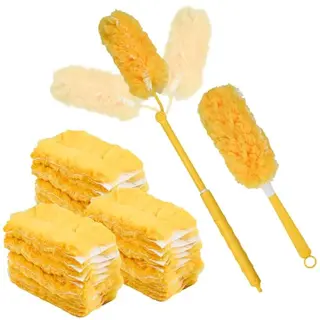 Byfoyif 30 Stück Staubmagnet Nachfüllpack Tücher für Swiffer, waschbar, ideal gegen Staub und Tierhaare