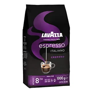 Lavazza Espresso Italiano Cremoso Kaffeebohnen, Aromanoten von Gewürzen und Kakao, 1 kg