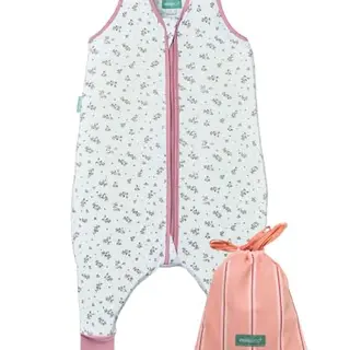 molis&co Baby Schlafsack mit Füßen 0.5 TOG - Sommerschlafsack für Jungen, 120 cm, 100% Baumwolle (Oeko-TEX 100), Bloom Pink
