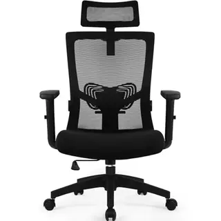 Daccormax Ergonomischer Bürostuhl mit Verstellbarem Kopfstütze und Armlehnen, Drehstuhl für 150kg