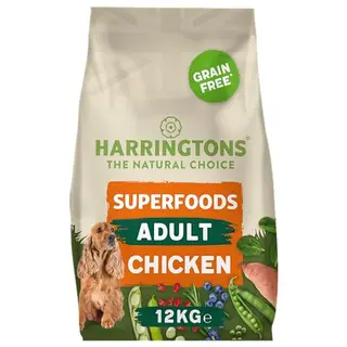 Harringtons Superfoods getreidefreies hypoallergenes Hundefutter mit Hühnchen und Gemüse, 12 kg