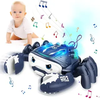 Aytop Krabbe Baby Spielzeug für 1-3 Jahre, Krabbeln mit Licht, Musik und Spray, Geschenk für Kinder