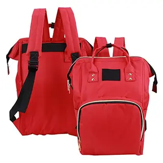 Ausla Wickelrucksack für Mütter mit Faltbarer Öffnung und Wärmeisolierung (Rot)