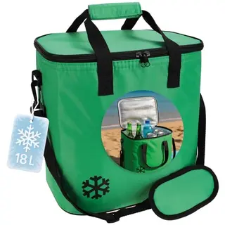 com-four® Kühltasche 18 L, faltbare Thermo-Kühlbox, leichte Isoliertasche