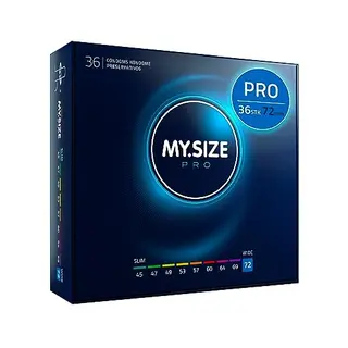 MY.SIZE PRO Elite Kondome, Größe 8, XXL, 36 Stück – Extra reines Vytex-Latex